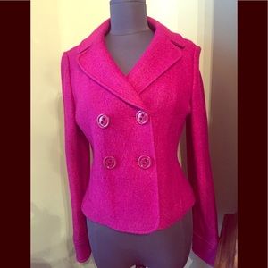 ANN TAYLOR wool jacket magenta sz 6